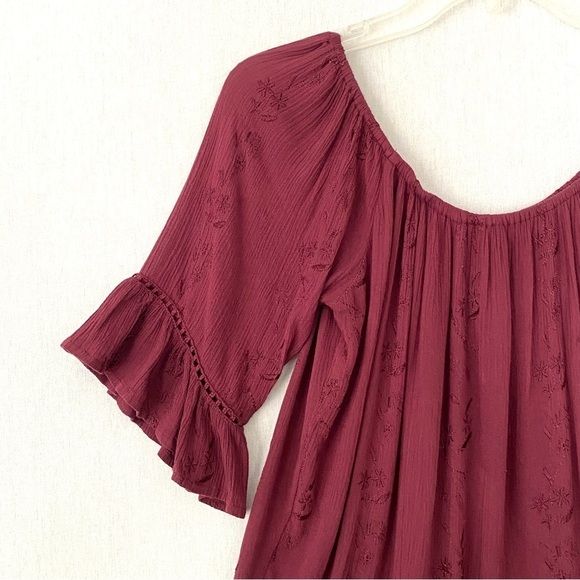 Superdry off shoulder bohemian style top - Picture 5 of 8